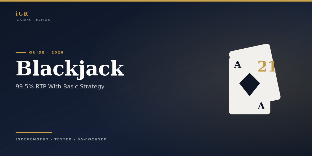 Blackjack 2026: 99.5% RTP, basic strategy and SA tables
