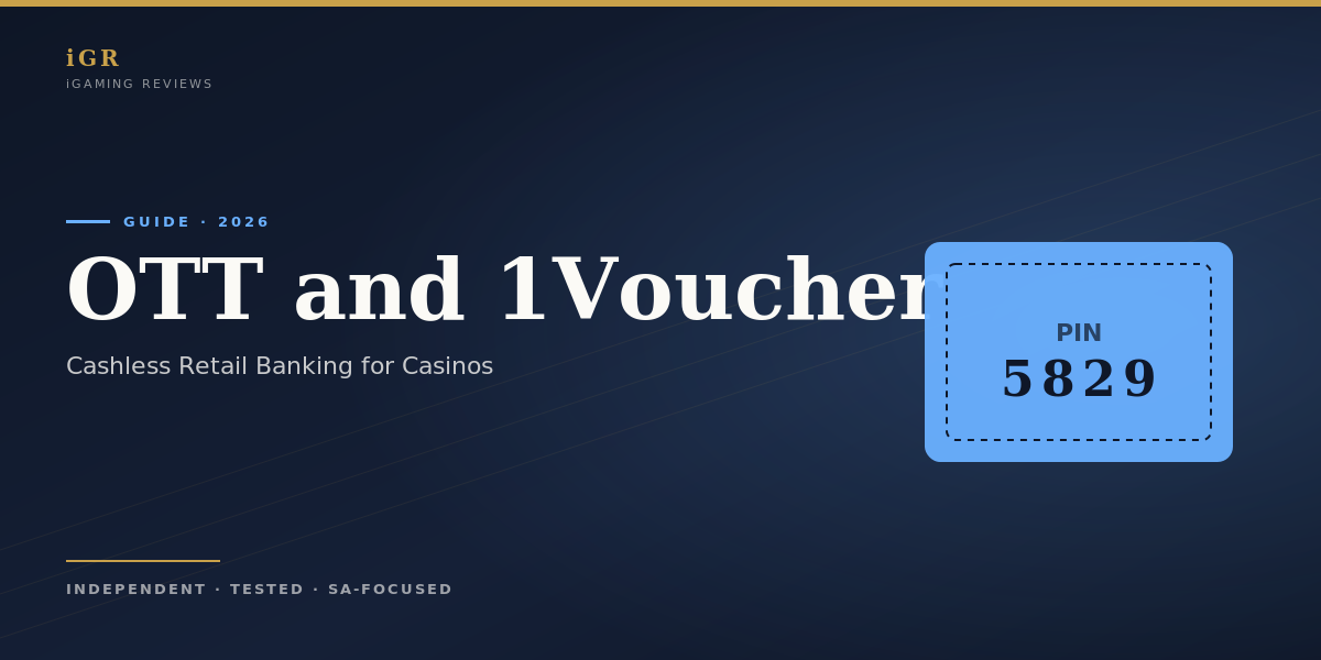 How OTT and 1Voucher Work 2026: SA cashless retail vouchers
