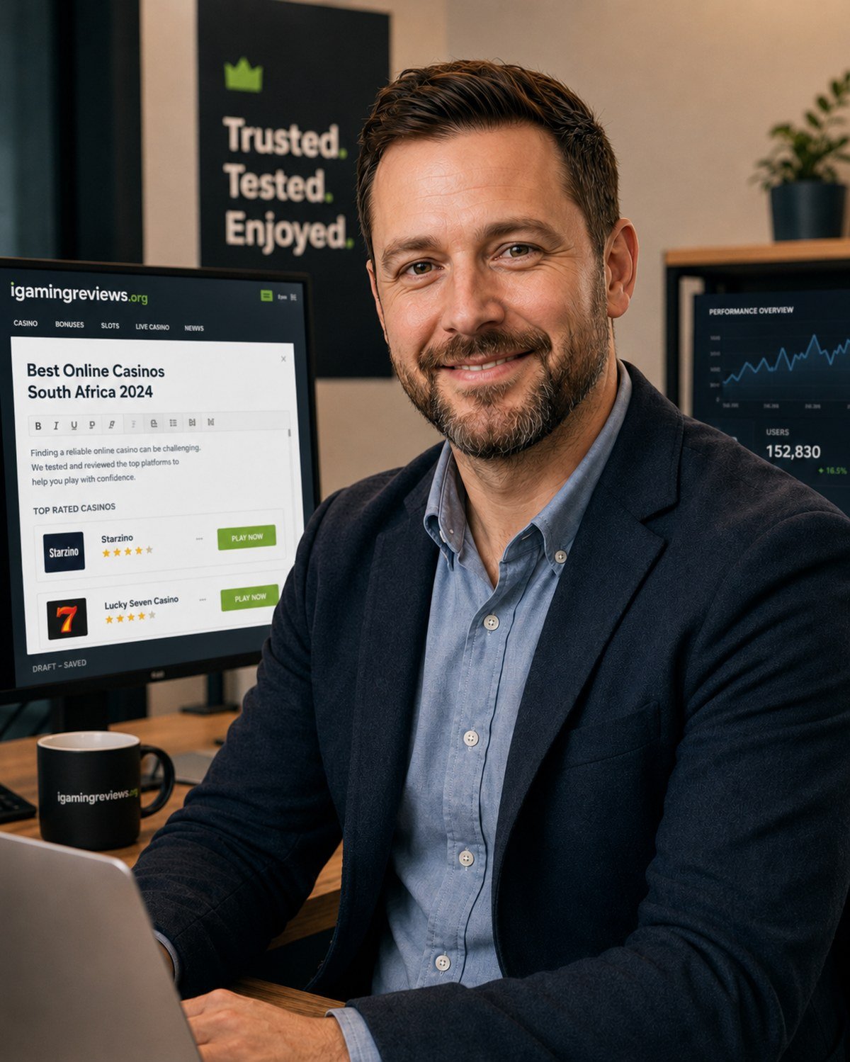 Portrait of Ethan Pretorius, senior editor at iGaming Reviews